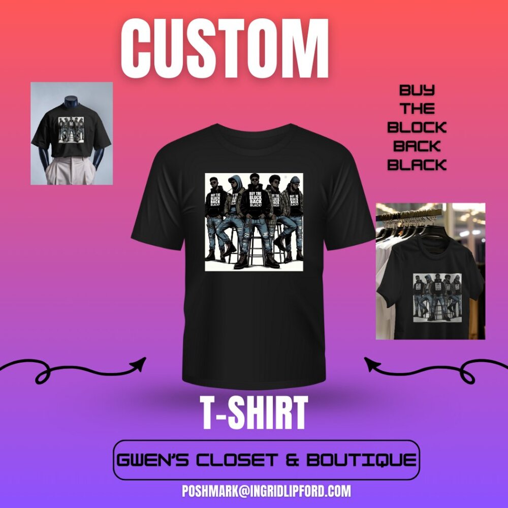 BUY THE BLOCK BACK BLACK T SHIRTS